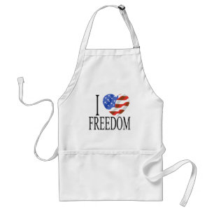 I geben Liebe-Freiheit US-Flaggen-Herz-Amerikaner Schürze