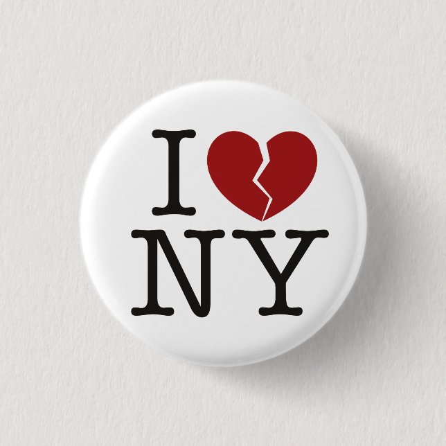 I [gebrochenes Herz] NY Button (Vorderseite)