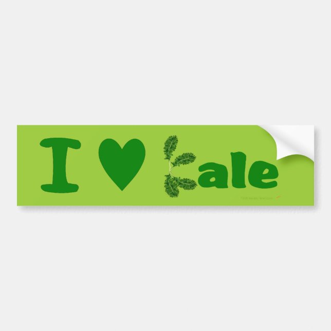 I Gemüse/Gärtner des Liebe-Kohl-(i-Herz-Kohl) Autoaufkleber (Vorne)