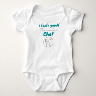 i Geschmack gut i wurde von einem Koch niedlich Baby Strampler