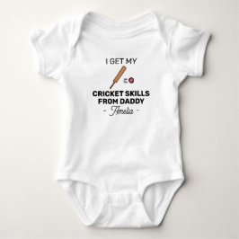 I Get My Cricket Skills from Daddy Cricket Player Baby Strampler
