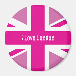 I Gewerkschafts-Jack-Magnet Liebe-Londons rosa Magnet