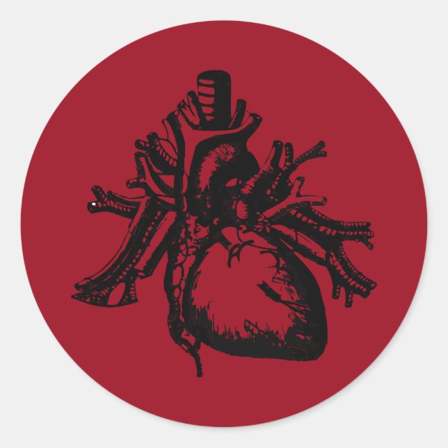 I GIve You My Heart Runder Aufkleber (Vorderseite)
