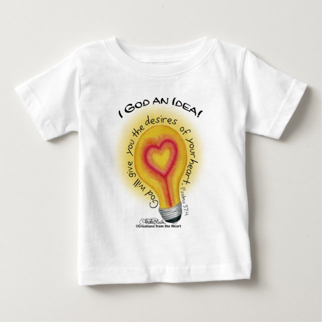 I God an Idea Lightbulb Baby T-shirt (Vorderseite)