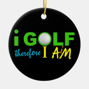 I GOLF-Ornament - beidseitig Keramikornament