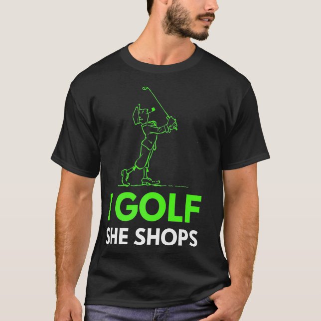 I Golf She Shops Premium T-Shirt (Vorderseite)