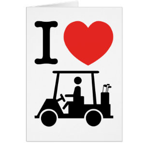I Golf-Wagen des Herz-(Liebe)