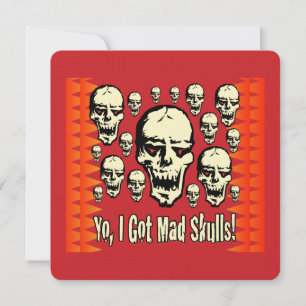 I Got Mad Skulls Gfx BG-02 Square Card Dankeskarte