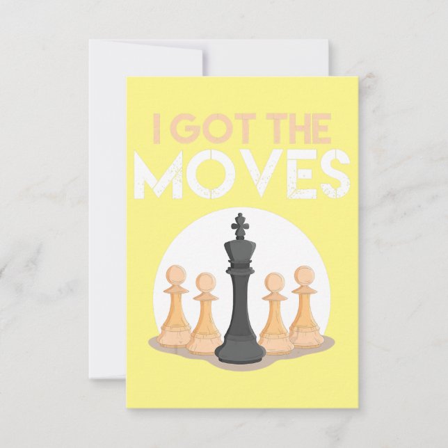 i got moves chess player chess lover men kid dankeskarte (Vorderseite)