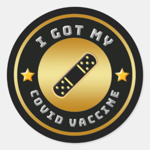 I Got My COVID Vaccine Vaccine  Runder Aufkleber