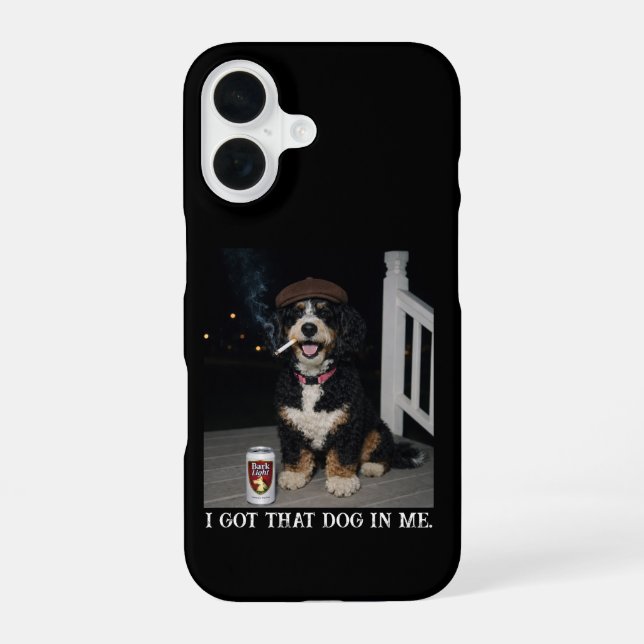I Got That Dog In Me, Funny Bernedoodle Meme iPhone 16 Hülle (Rückseite)