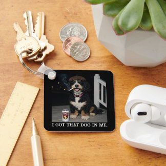 I Got That Dog In Me, Funny Bernedoodle Meme Schlüsselanhänger