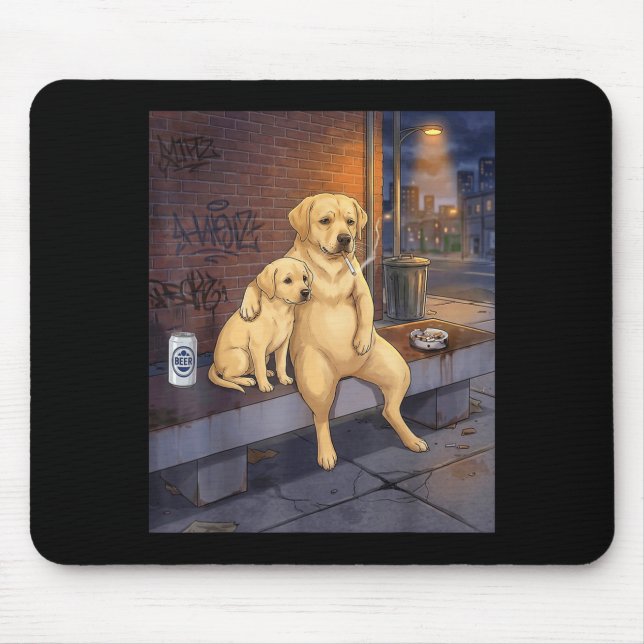 I Got That Dog In Me Funny Labrador Retriever Smok Mousepad (Vorne)