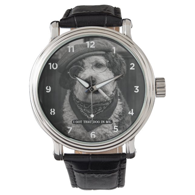 I Got That Dog In Me Funny Sheepadoodle Photo Armbanduhr (Vorderseite)