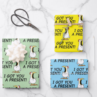 I GOT YOU A PRESENT! shouty chicken Geschenkpapier Set