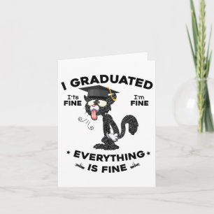 I Graduate Cl 2025 Funny Black Cat Gradu Karte
