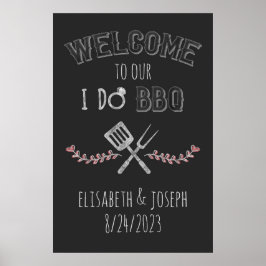 I GRILLEN Brautparty Engagement Party Willkommen Poster