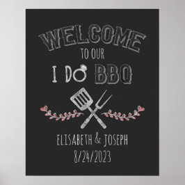 I GRILLEN Brautparty Engagement Party Willkommen Poster