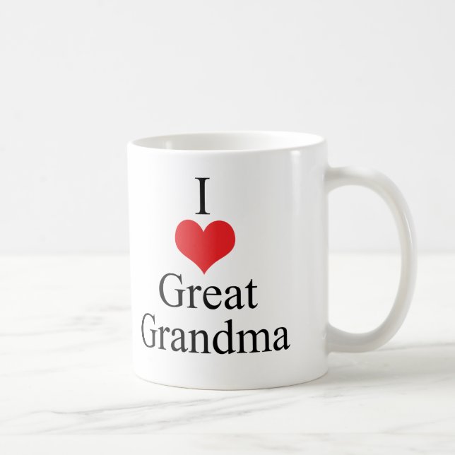 I große Großmutter der Liebe-(Herz) Kaffeetasse (Rechts)