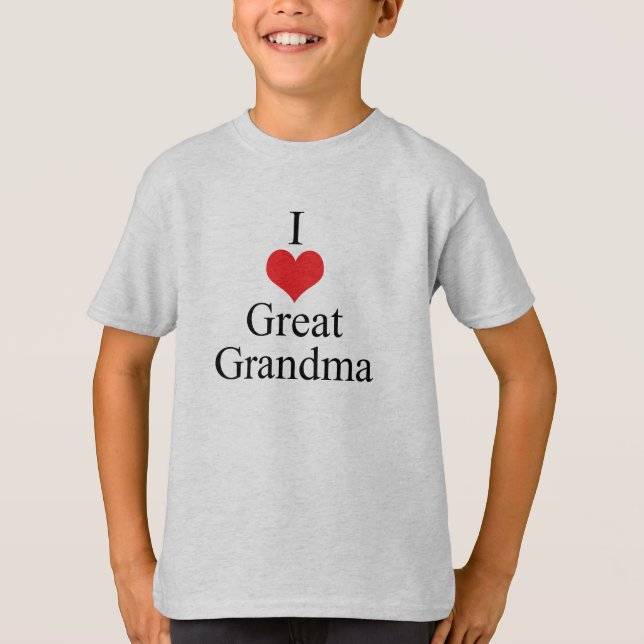 I große Großmutter der Liebe-(Herz) T-Shirt (Vorderseite)