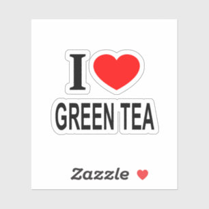 I ❤️ GRÜNE TEE I LIEBE GRÜNE TEA ICH HERZ GREE Vin Aufkleber