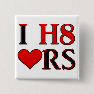 I H8 Herz Funny Button Abzeichen