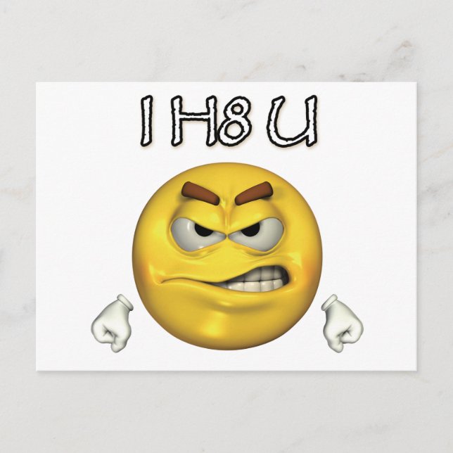 I H8 U POSTKARTE (Vorderseite)