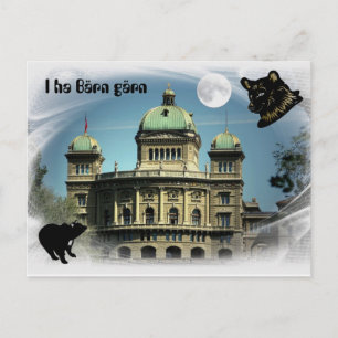 I ha Bärn gärn Postkarte mit Bundeshaus