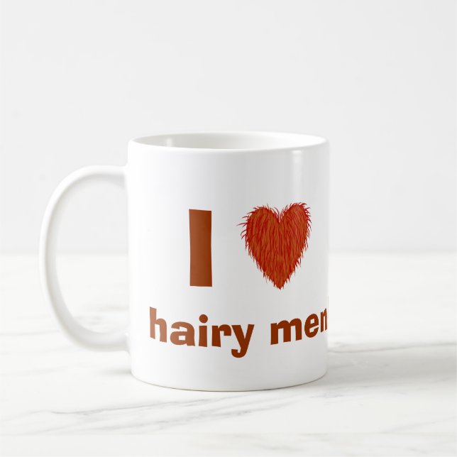 I haarige Mann-lustige Tassen-Schablone der Kaffeetasse (Links)