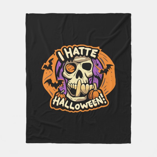 i Hassehalloween Fleecedecke (Vorderseite)