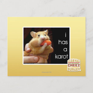 I hat ein karot postkarte