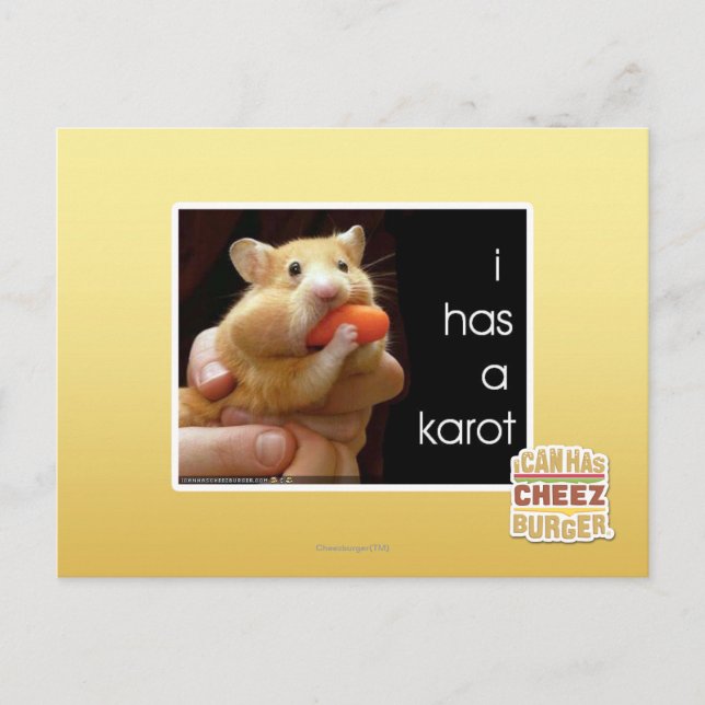 I hat ein karot postkarte (Vorderseite)