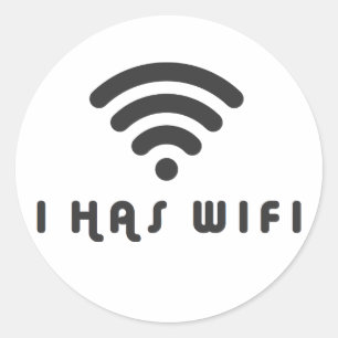 I HAT WIFI-INTERNET RUNDER AUFKLEBER