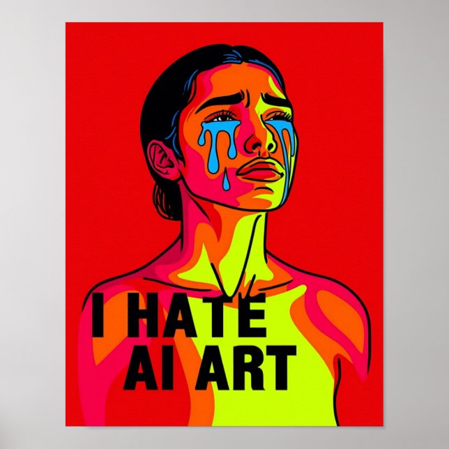 "I Hate AI Art. 3 Poster (Vorne)