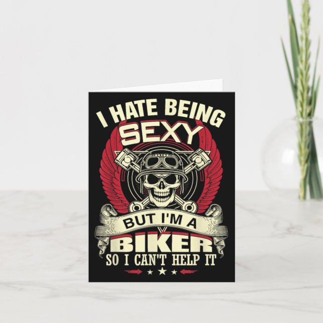 I Hate Being Y But I'm A Biker So I Can't Help It  Karte (Vorderseite)