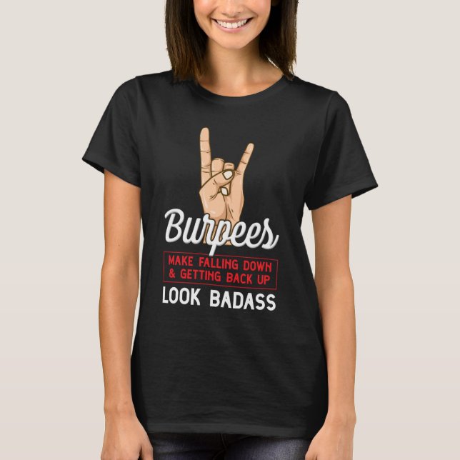 I Hate Burpees Joke  Fitness Exercise Burpee Worko T-Shirt (Vorderseite)