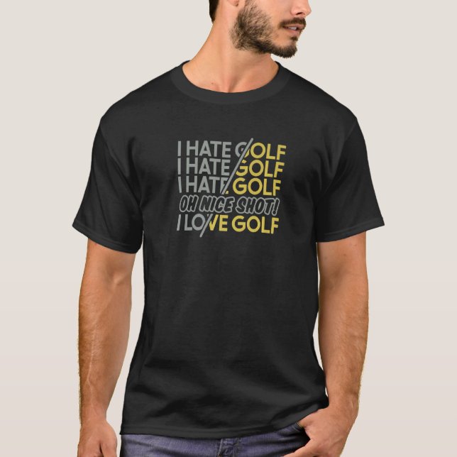 I Hate Golf Cart Golfer Kostüme Mens Gol T-Shirt (Vorderseite)