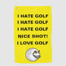 I Hate Golf - serviette de golf