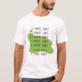 "I Hate Golf" Shirt für Golfliebhaber