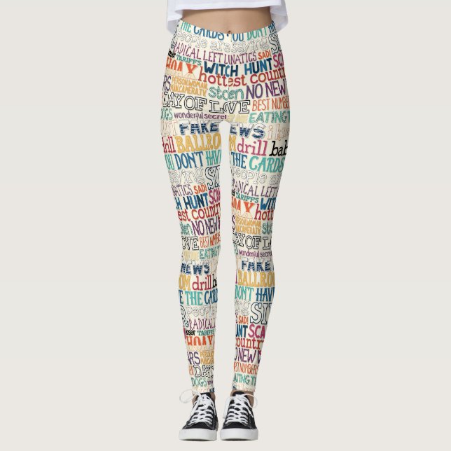 I hate how stupid everything is typography leggings (Vorderseite)
