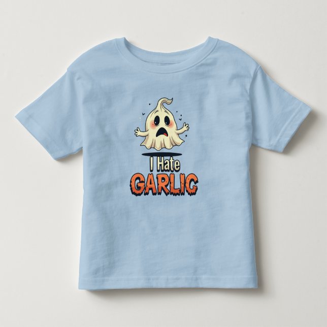 I Hate Knolic Ghost - Funny Halloween Knoblauch Ha Kleinkind T-shirt (Vorderseite)