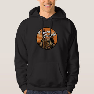 I Hate People Bear Camper Camping Nature Hoodie