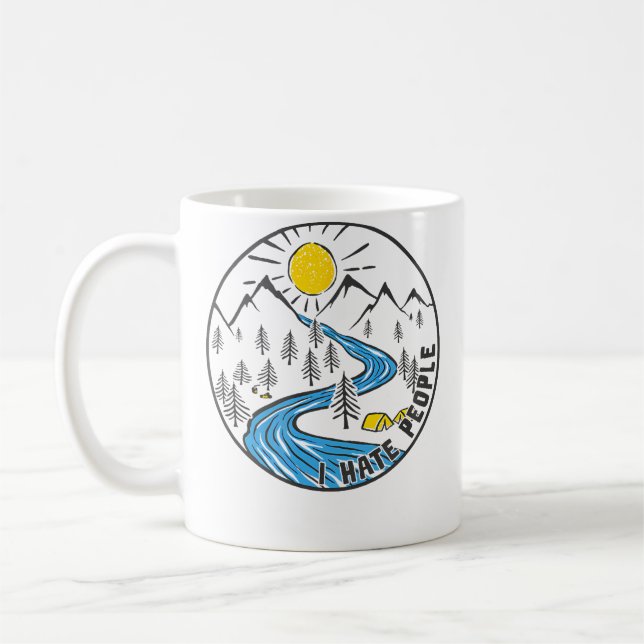 I Hate People Outdoor Camping Nature Lover Kaffeetasse (Links)