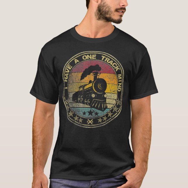 I Have A One Track Mind Train Retro Engine Model T-Shirt (Vorderseite)