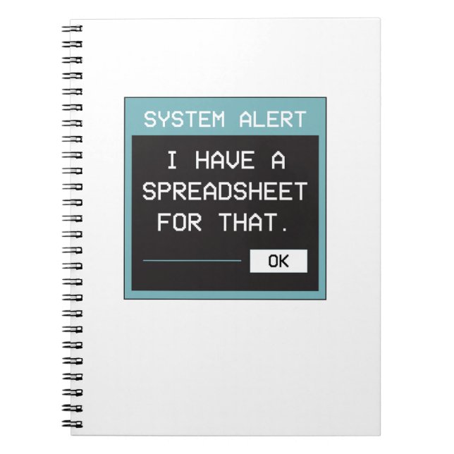 I Have a Spreadsheet for That Funny Office Notizblock (Vorderseite)