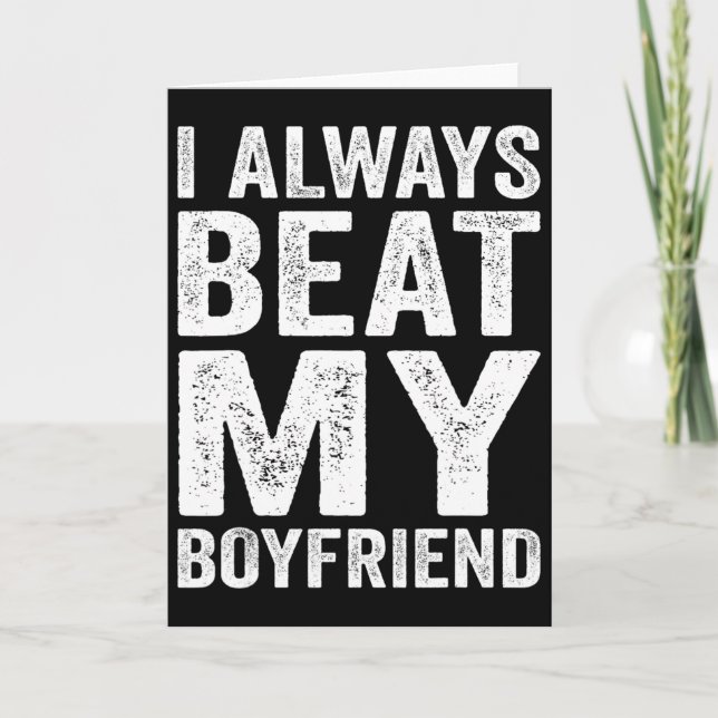 I Have My Boyfriend Always Funny Relationship Vale Karte (Vorderseite)