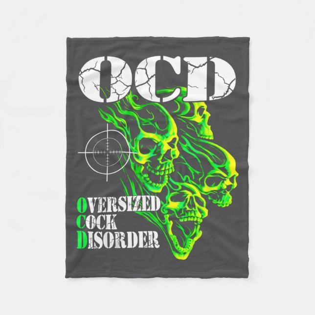 I Have Ocd Oversized Disorder  Fleecedecke (Vorderseite)