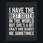 I have the best sister in the world poster<br><div class="desc">Fun little sister,  perfekte little sister birthday,  for little sister</div>