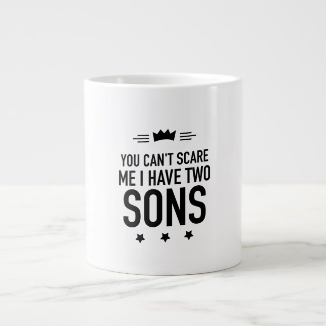 I have two sons funny fathers and mothers day gift Jumbo-Tasse (Vorderseite)