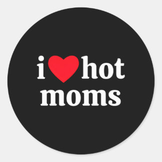 I He Hot Mama Runder Aufkleber